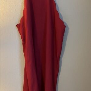 Lulu's Scalloped Red/maroon Dress